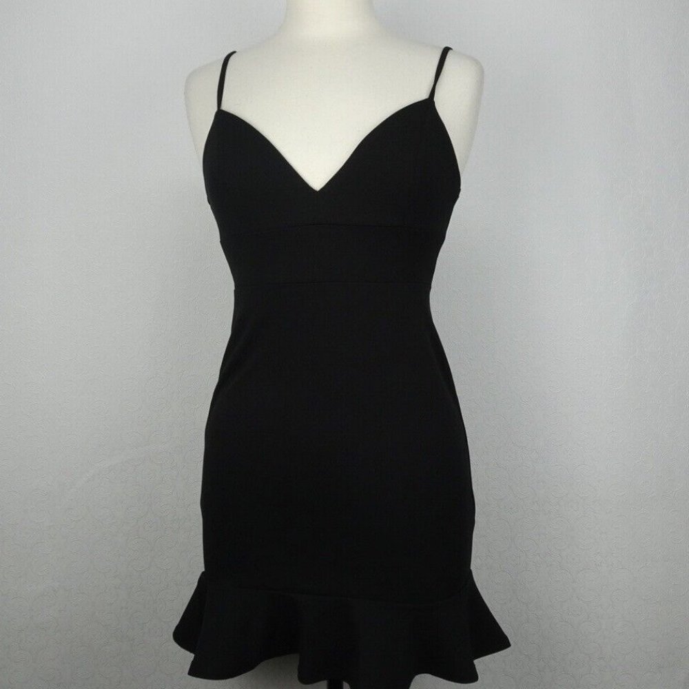 Forever 21 Size M Black Spaghetti Strap Cocktail Party Dress NEW